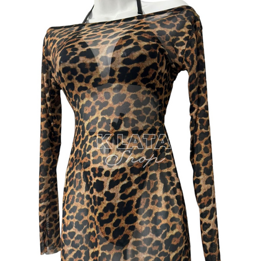 Vestido Tul Animal Print